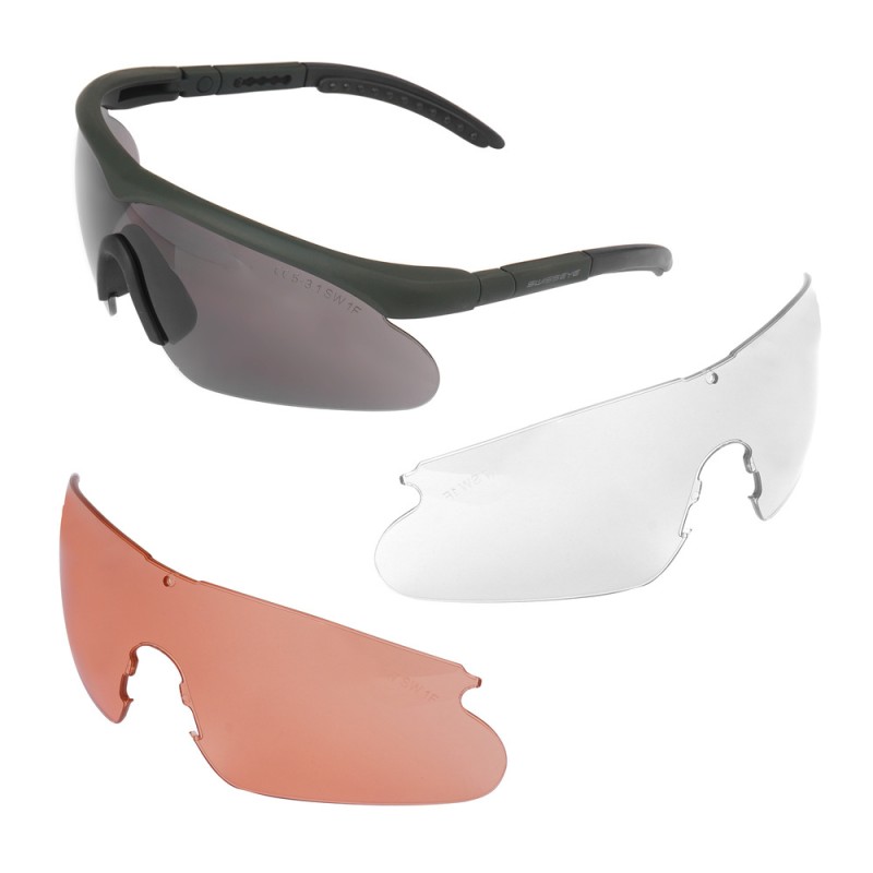 SwissEye - Okulary strzeleckie Raptor - Rubber Green