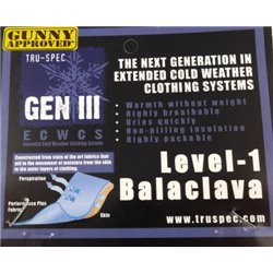 Tru-spec - GEN-3 ECWCS Level 1 Balaclava - czarny