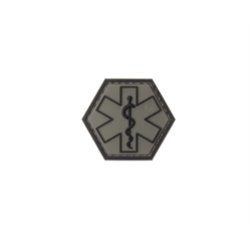 JTG - naszywka PVC Paramedic hexagon - Ranger Green